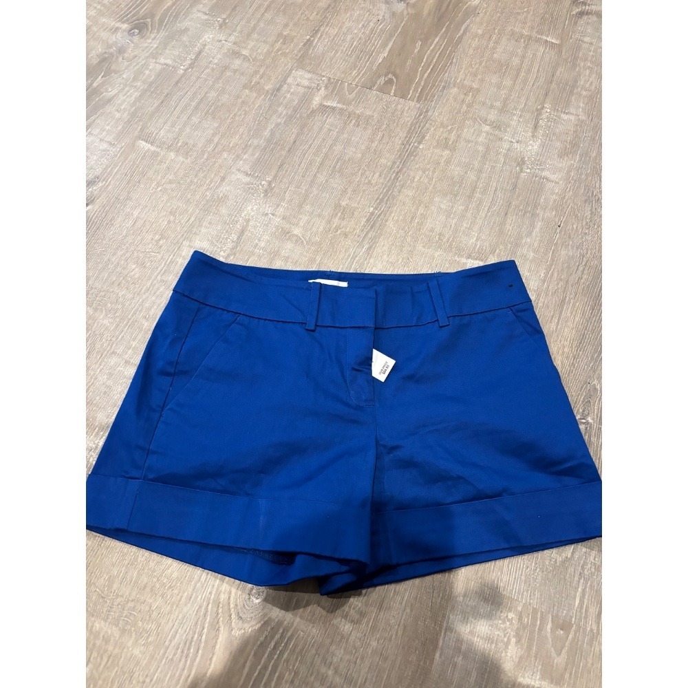 New York & Company Blue Cuffed Dress Shorts‎ Career Casual Size 6